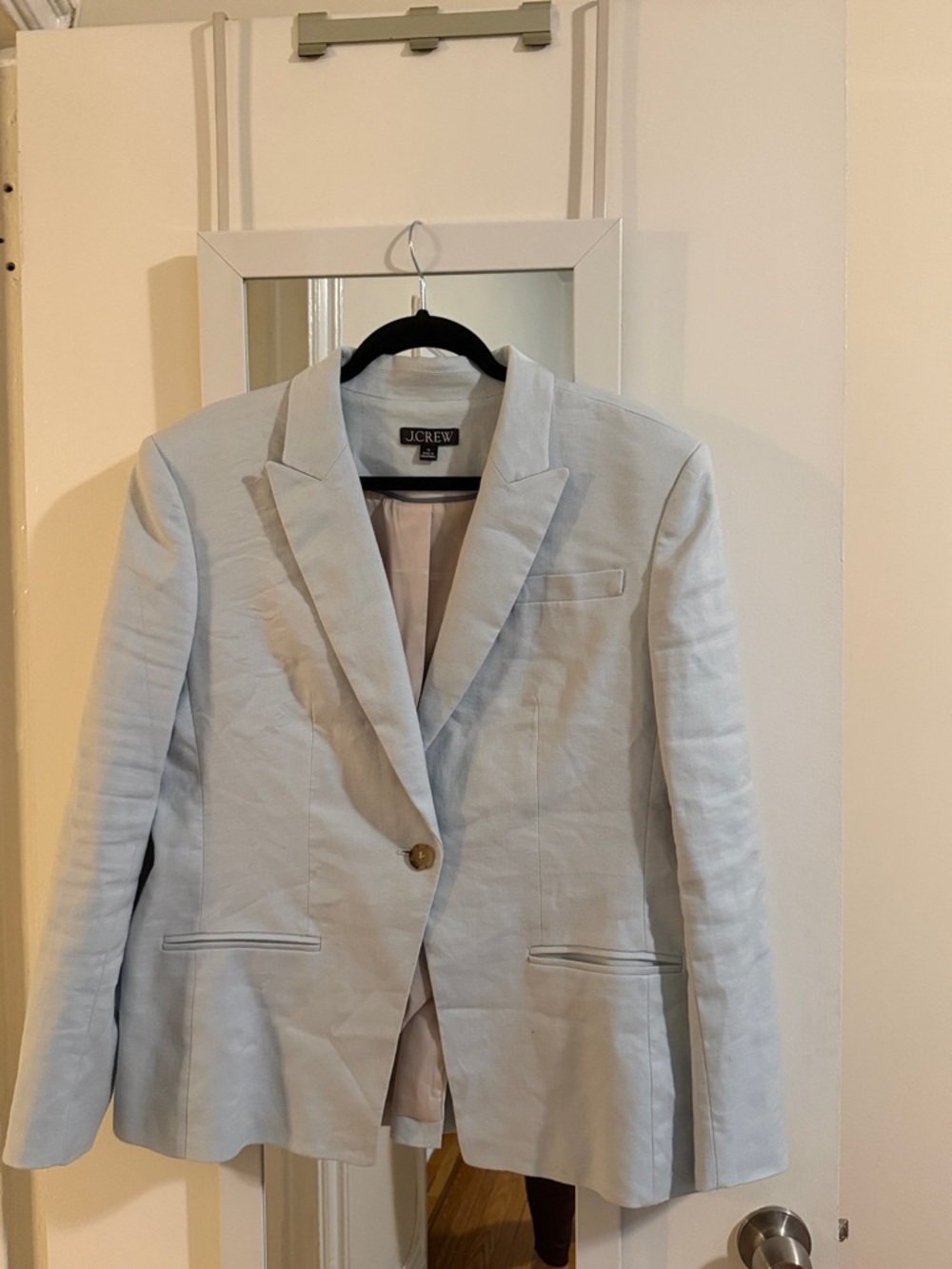 J. Crew Light Blue Single-Button Women's Blazer